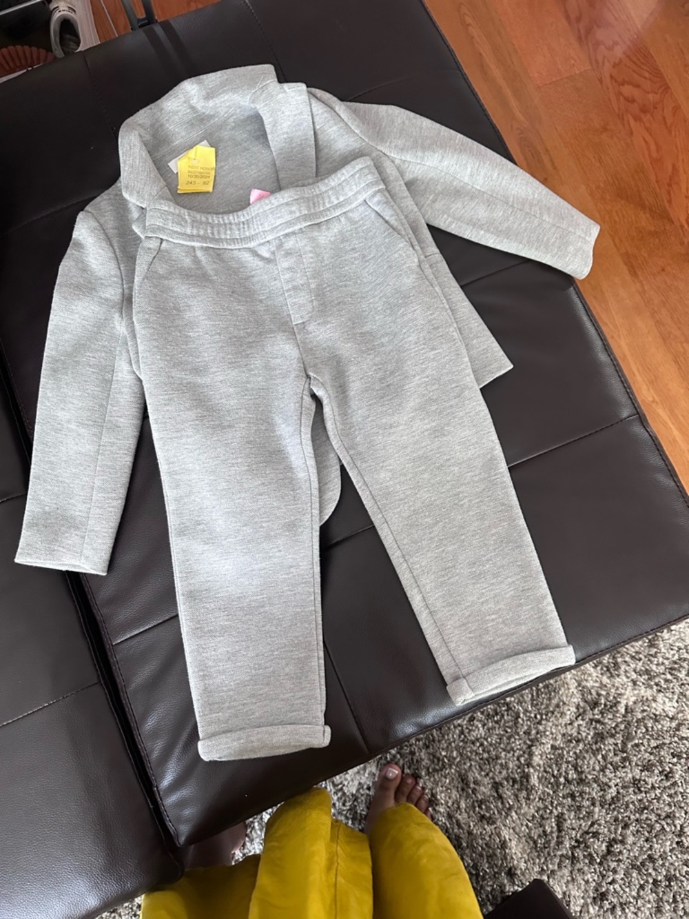 Primark Light Gray Kids blazer and matching bottoms Set